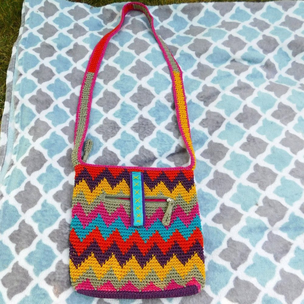 The Sak Multicolor Crocheted Crossbody Bag